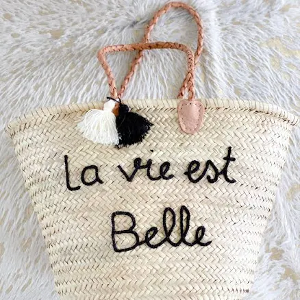 La Vie Est Belle Sustainable French Market Bag