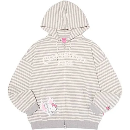 Kirsh x CharmmyKitty Loose Fit Zip-Up Hoodie