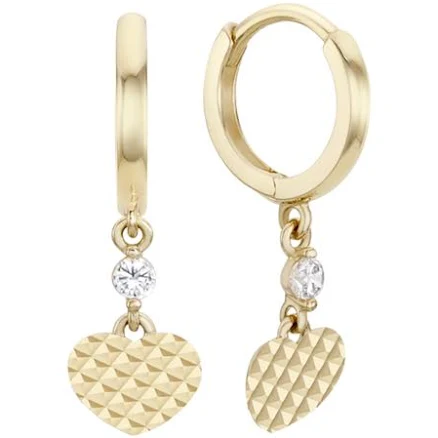 Heart Shine Hoop Earrings EMSM4967