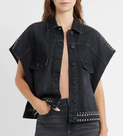 Allsaints Women's Alba Studded Denim Shirt