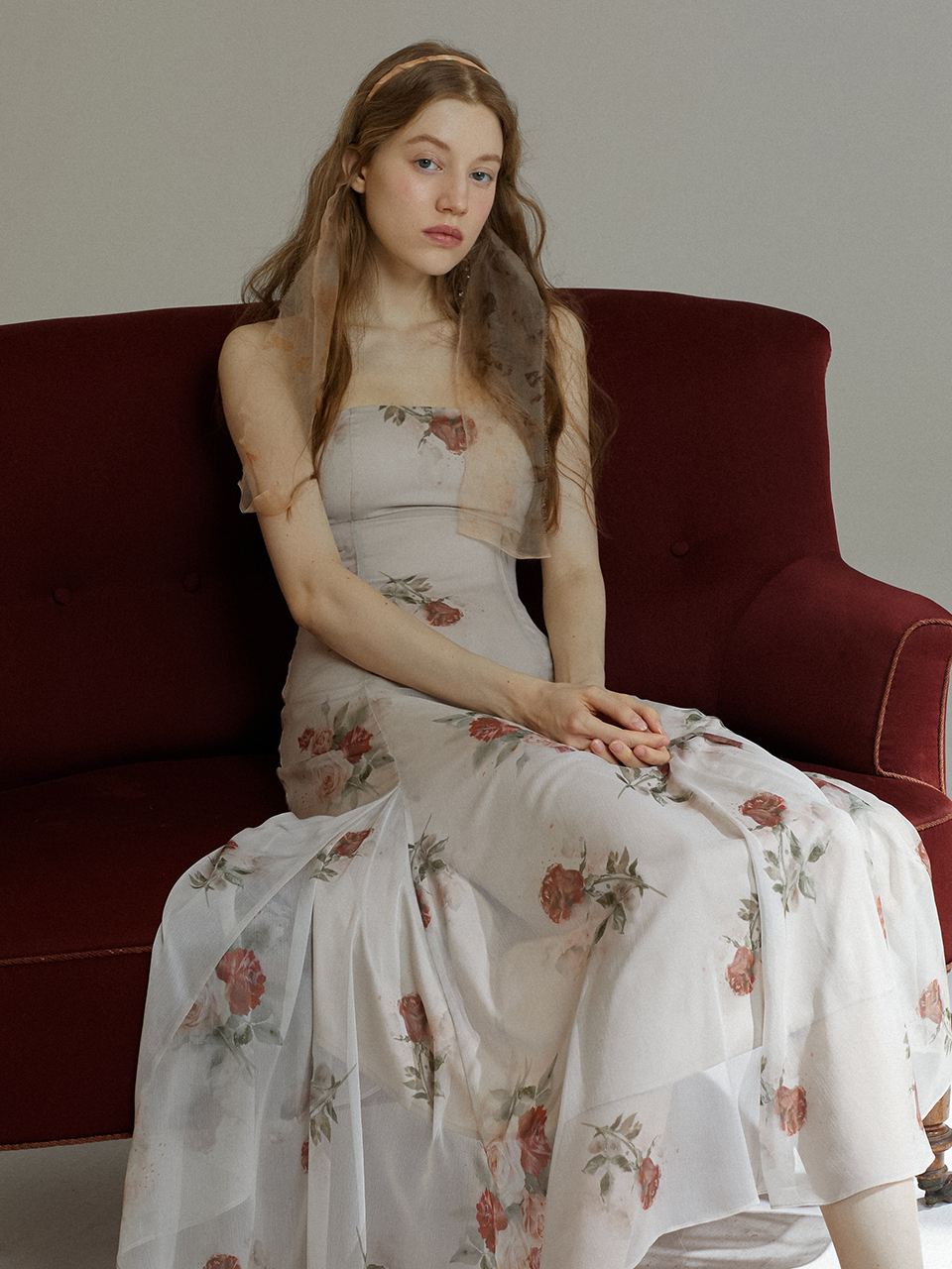 Muted Beige Long Dress
