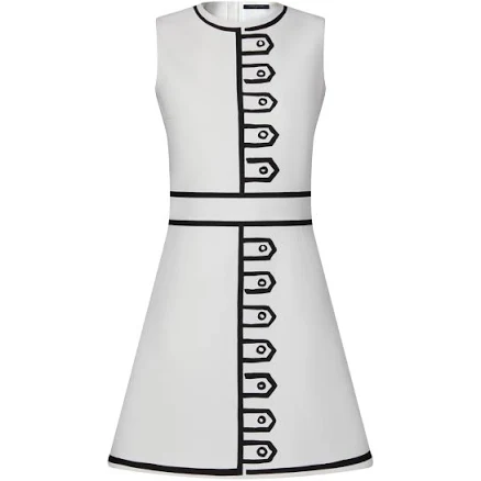 Louis Vuitton Outline Print Mikado Dress