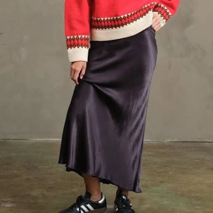 Eve Satin Midi Skirt