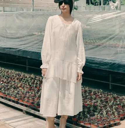 W Concept SSEMI See-THROUGH Ribbon Dress