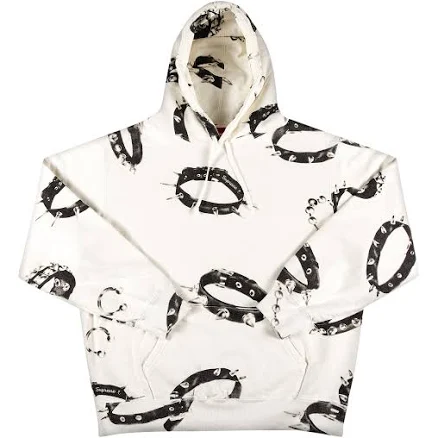 Supreme Studded Collars Hooded Men SweaMen TMen Shirt - White