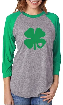 Green Clover Heart Women