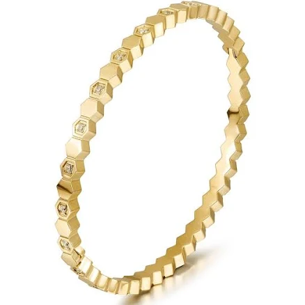 Bee My Love Half Pavé Bangle