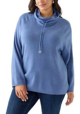 Chelsea & Theodore Women's Plus Size Cowl Neck Sweater