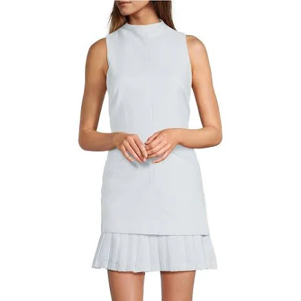 Antonio Melani Rowan Textured Linen Blend Woven Chiffon Sheath Mini