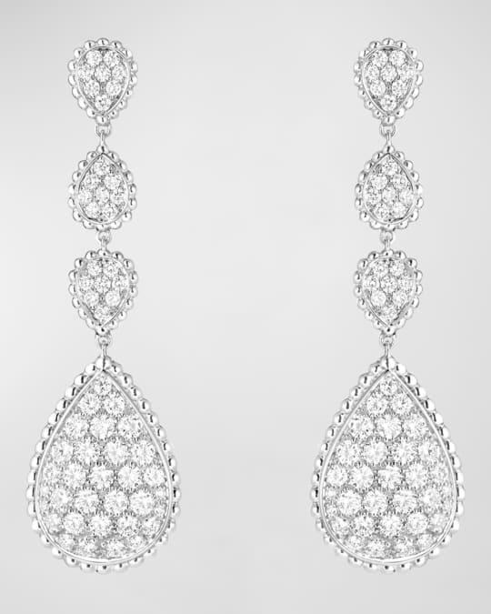 Serpent Boheme White Gold Diamond Drop Earrings