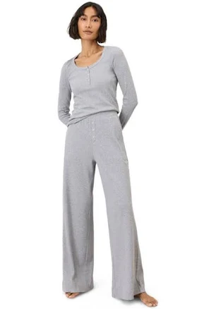 Pact Women's Dream Rib Wide Leg Lounge Pant