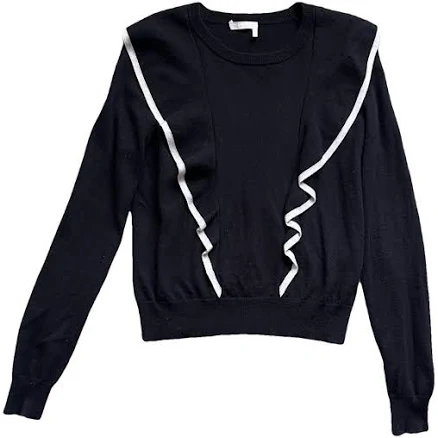 Chloe Women's Ruffled Cashmere-Cotton Sweater