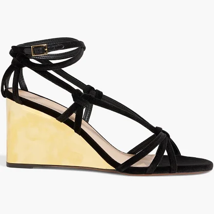 Chloé Women's Rebecca Calf-skin Leather Wedge Sandals