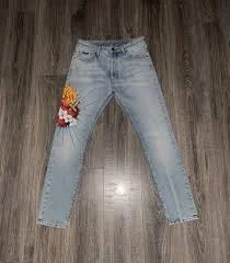 Sacred Heart Print Jeans