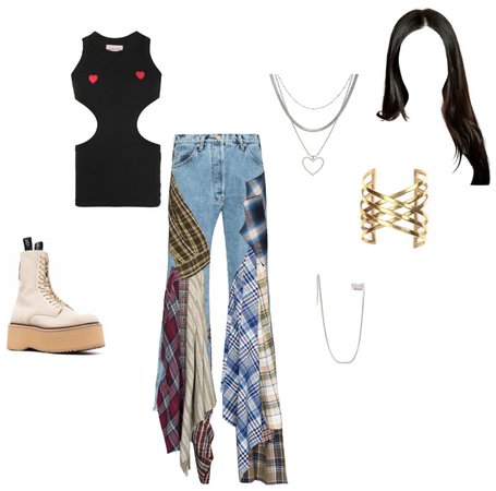 Heart-appliqué Cut-out Vest