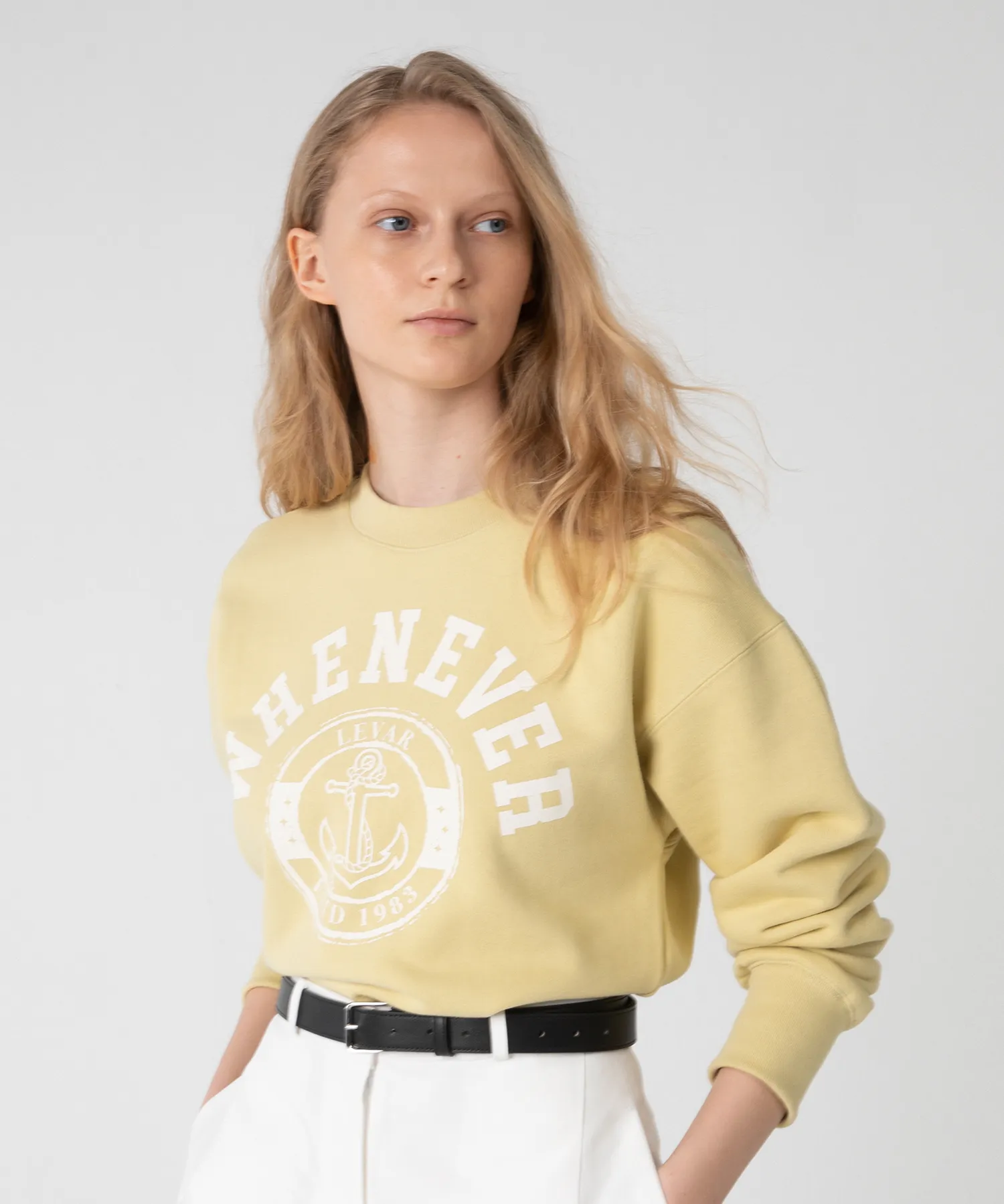 Whenever-print Sweatshirt - 5colors