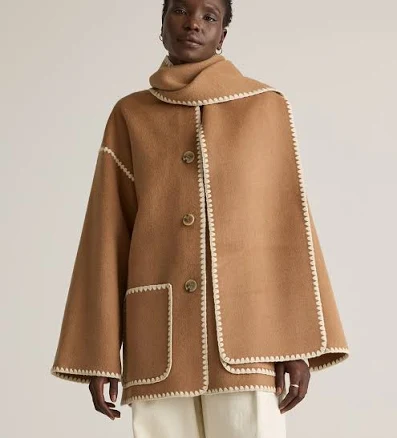 Quince Women's Double-Faced Merino Wool Scarf Coat