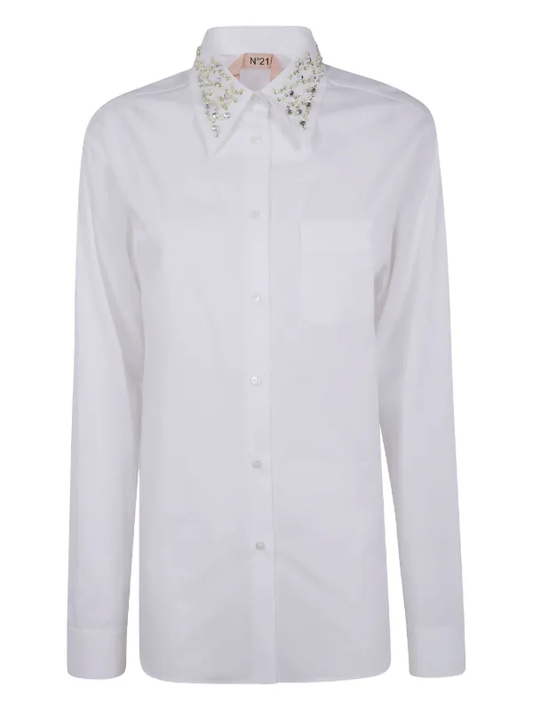 Embellished-collar Shirt