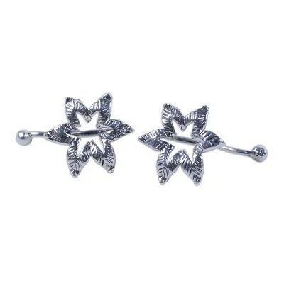 Sterling Silver Flower Ear Cuffs from Thailand