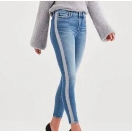 7 For All Mankind Women's Luxe Vintage High-Waist Ankle Skinny Jeans