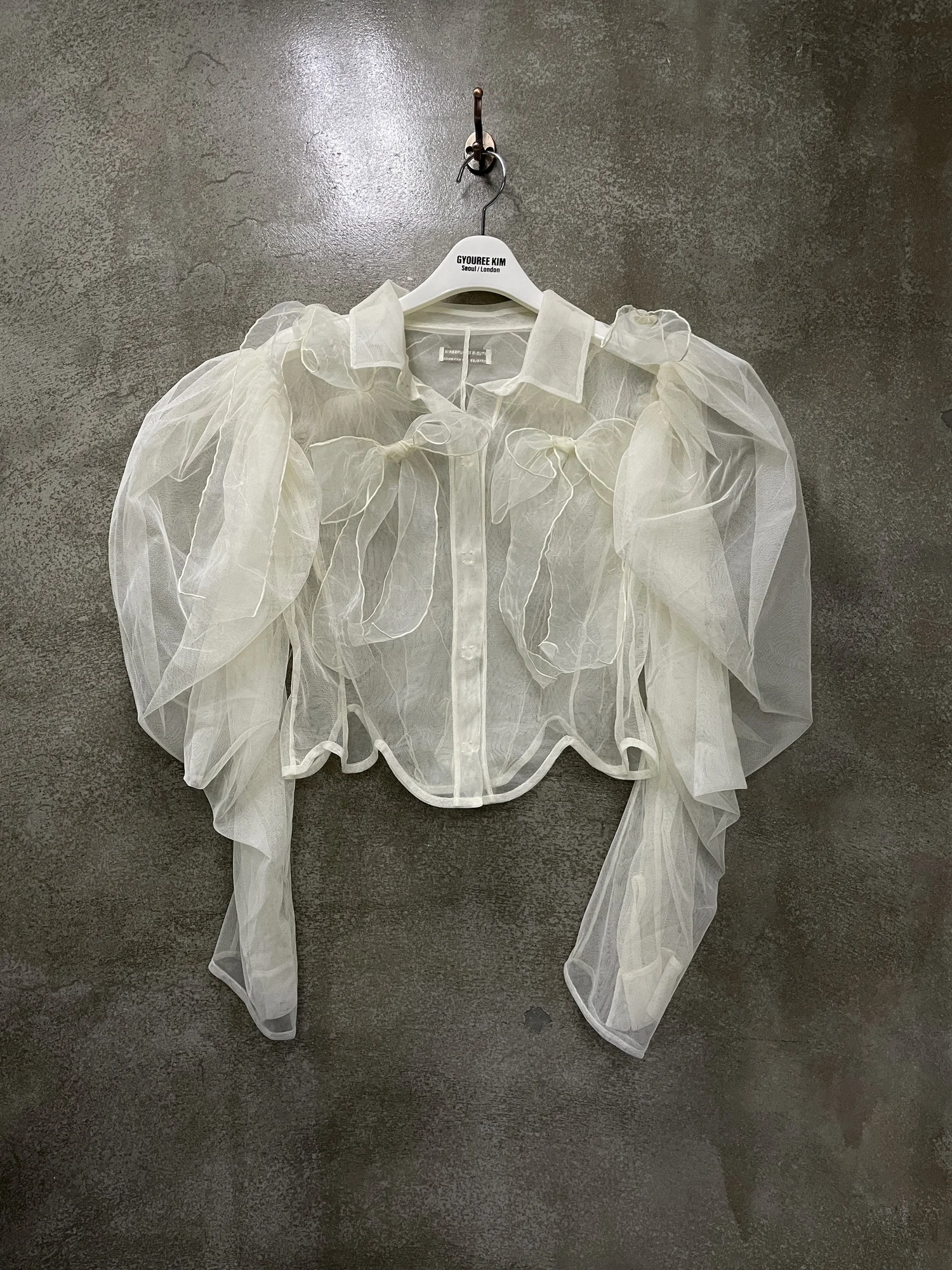 Bow Tulle Blouse — GYOUREE KIM
