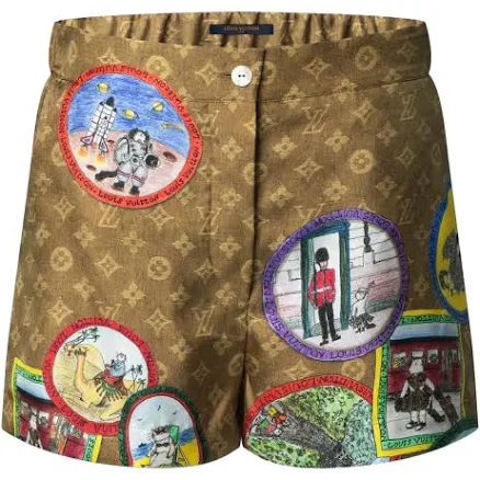 Louis Vuitton Monogram Cat Stamp Shorts