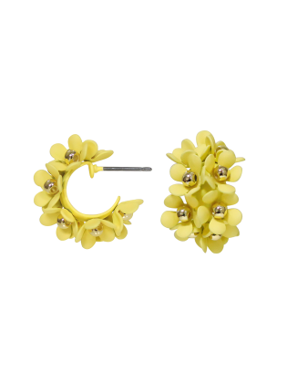Thyme Flower Hoop Earings