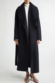Double Face Wool & Cashmere Wrap Coat