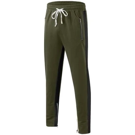 Leey-world Men's Open Bottom Sweatpants with Zipper Pockets