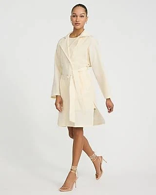 Express Women's Double Breasted Belted Midi Trench Coat