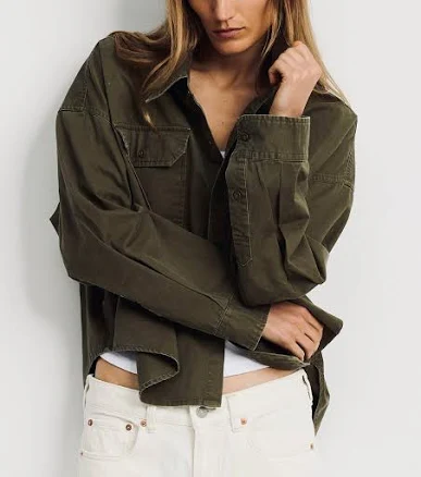 Denimist Women's Cropped Utility Shirt
