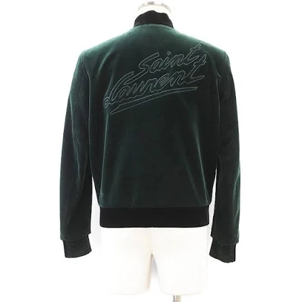 Saint Laurent Paris 2022y Velour Blouson Mens Size 46 Moss-green/blackSaint Laurent Paris 2022y Velour Blouson Mens Size 46 Moss-green/black