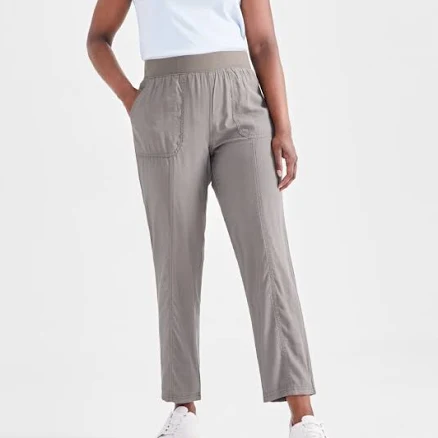Style & Co. Women's Mid-Rise Pull On Straight-Leg Ankle Pants