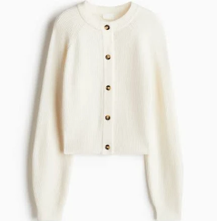 H&M Ladies Rib-Knit Cardigan