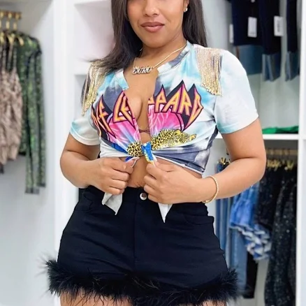 Feather Trim Shorts