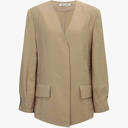 E.B.M. Edition by Michaa No-Collar Flap Pocket Jacket