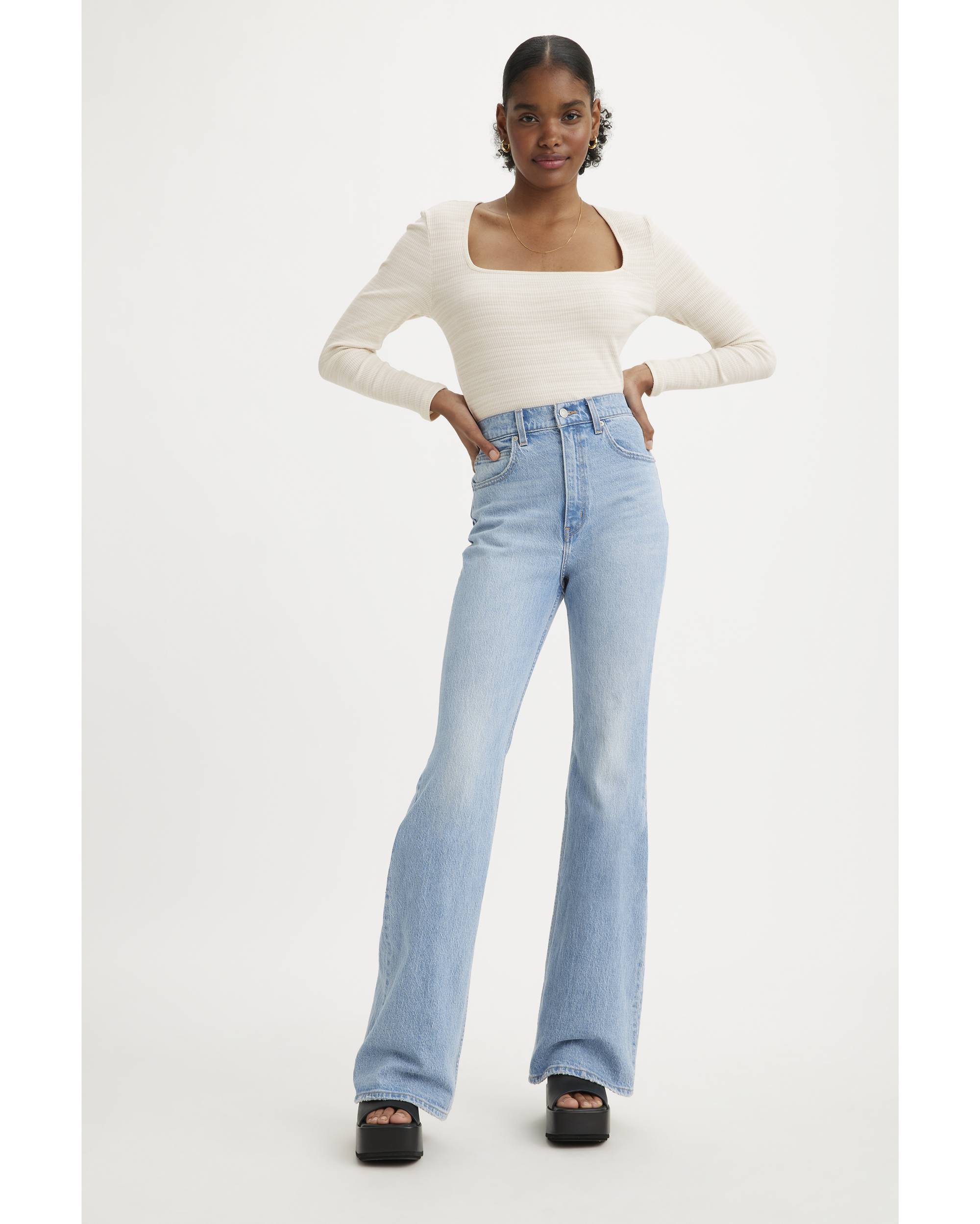 70s High Rise Flare Jean