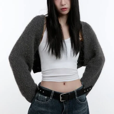 LEWKIN Classic Bolero Knit Cardigan