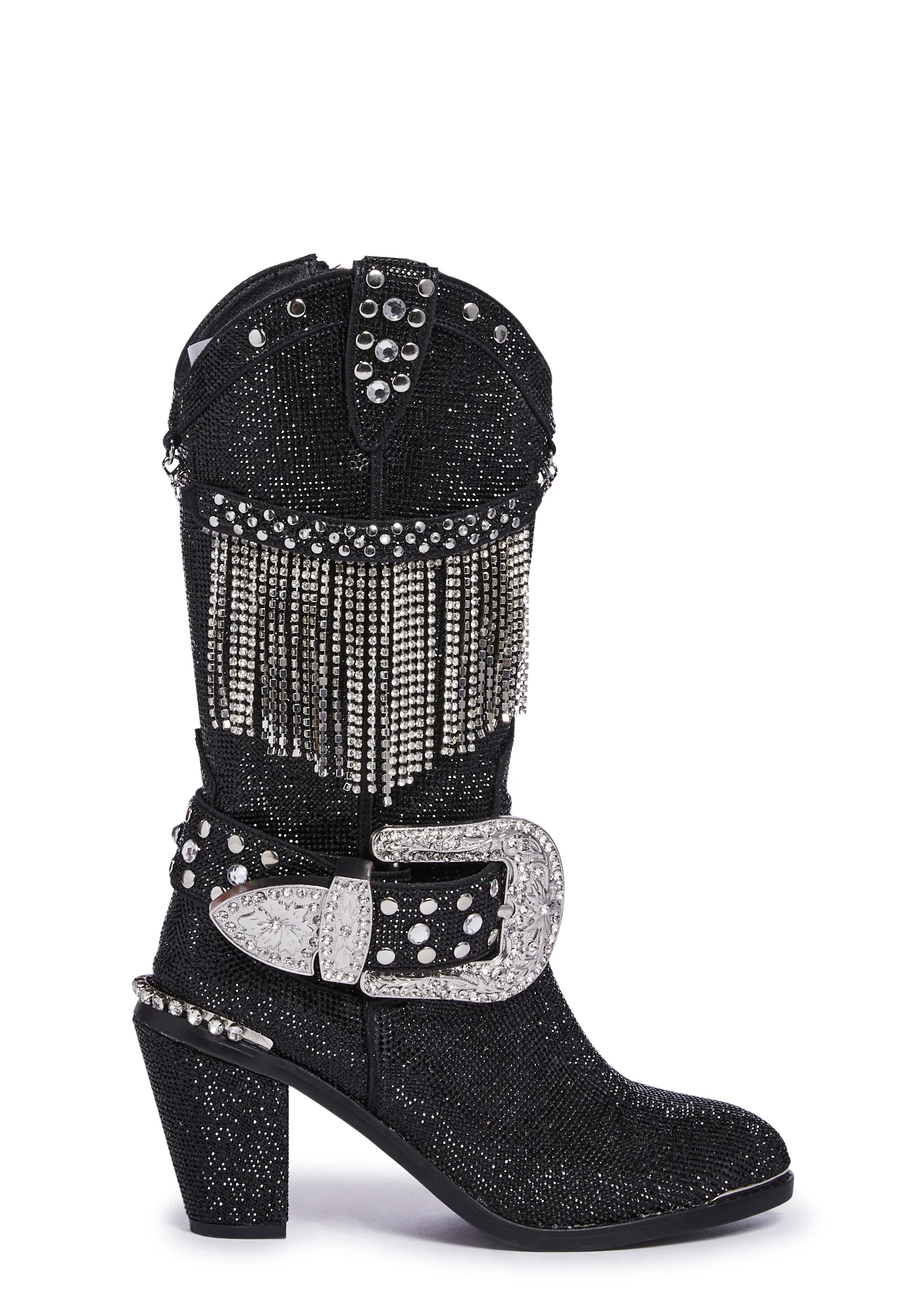 Club Exx Fringe Rhinestone Cowboy Boots