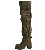 BUCKLE THIGH HIGH BOOTS [HIGH] - 게이트리스