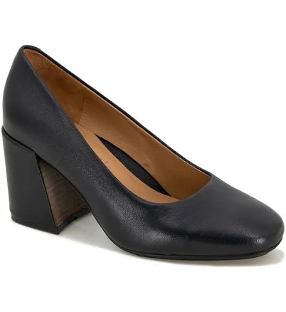 Gentle Souls Irie Leather Pump in Black – Women’s Slip-On Comfort Dress Heel, Size 11