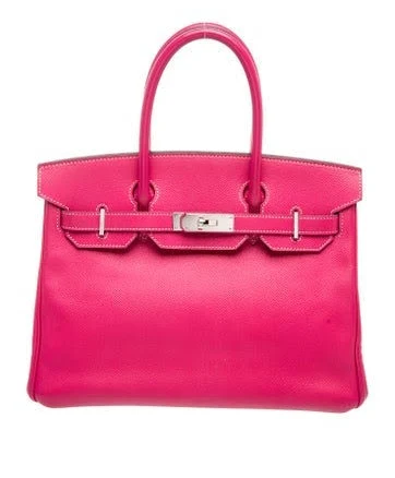 Hermes Birkin Handbag Pink Epsom with Palladium Hardware 30