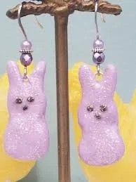 Light Purple Bunny PEEPS Earrings ⋆ Behold Jewelry & Designs - West Hartford, CT
