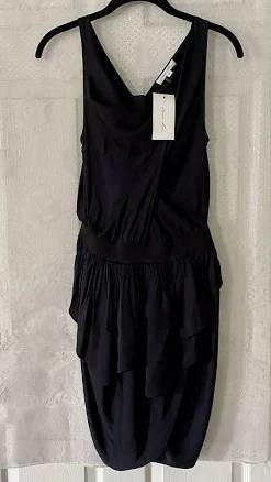 NWT MIHA dress layered chiffon party sleeveless night out club evening XS 2