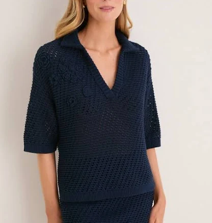 Tuckernuck Crochet Penny Polo