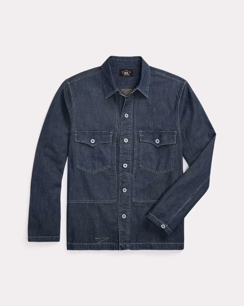 Indigo Herringbone Overshirt