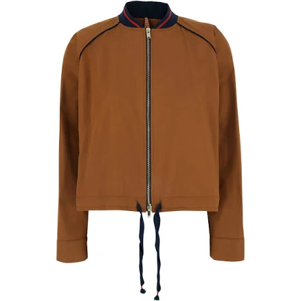 Merci Women's Striped-Trim Bomber Jacket