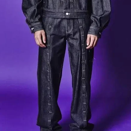 Andersson Bell Wave Wide Denim Pants