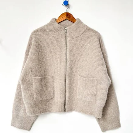 Le Bon Shoppe Alpaca Zip Front Jacket