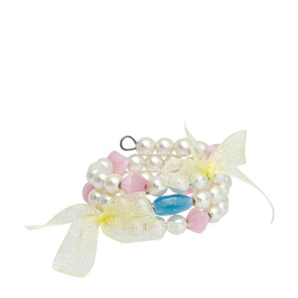 Wind Ribbon Beads Ring (Pink)